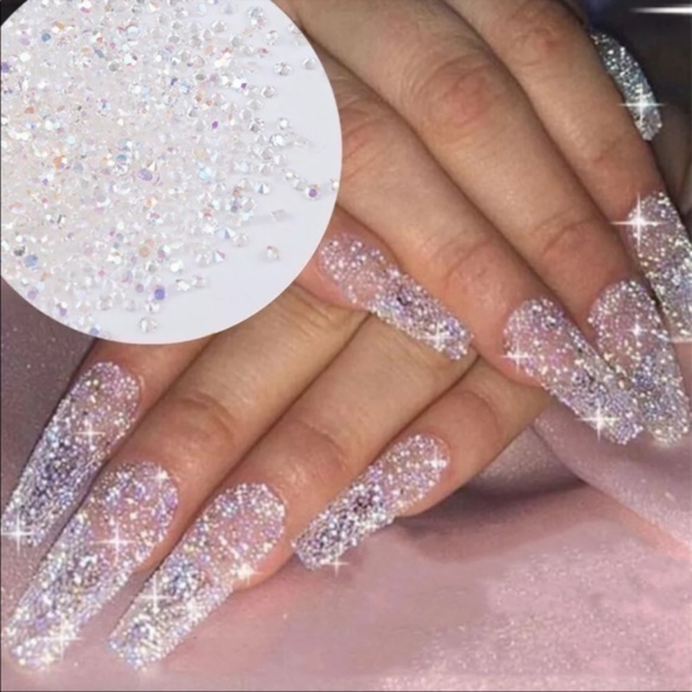 Pixie Crystals 10000 pcs 3D Pixie Crystal Kit W/ UV Glue & Applicator Brush